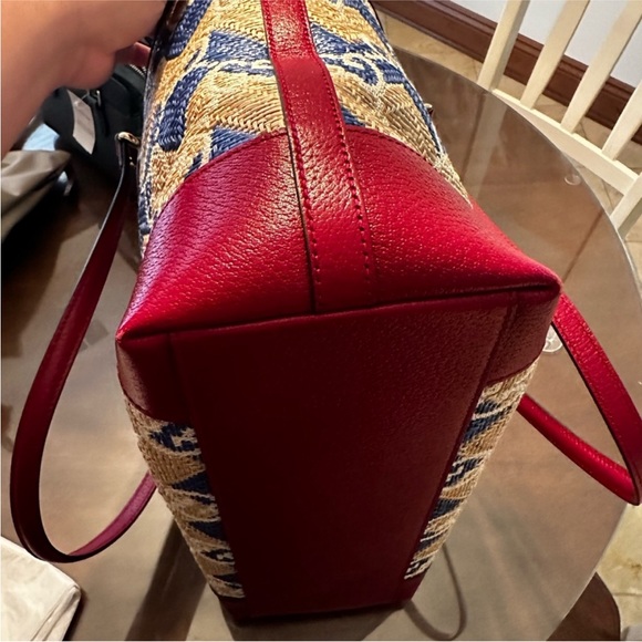 Gucci The Hamptons Ophidia Shopping Tote Straw Effect GG Raffia Women's limited - Picture 6 of 13